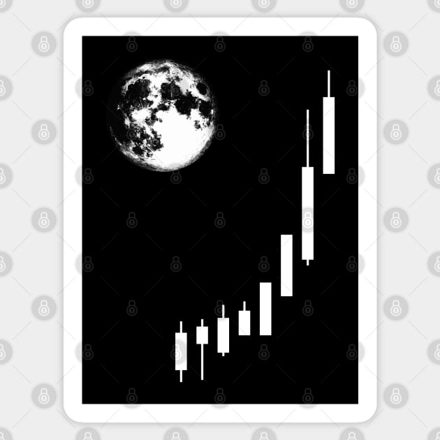 To The Moon Trading HODL Crypto Market Sticker by Trippycollage